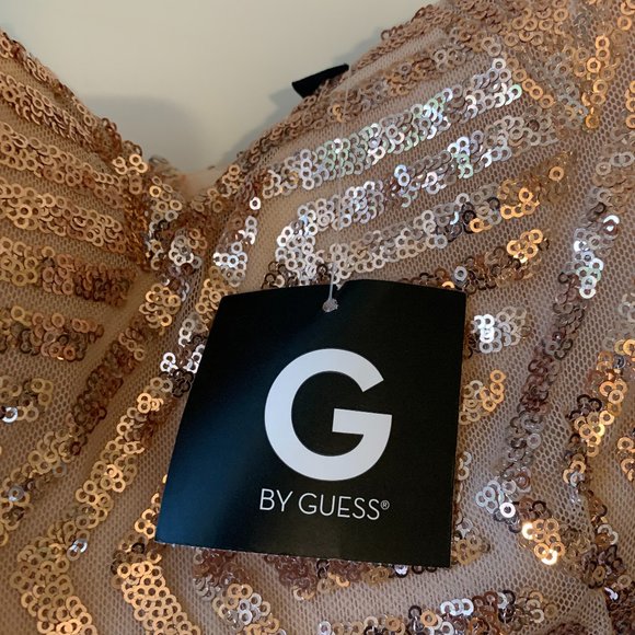 Guess Marley Sequin Strapless Dress - Picture 5 of 9